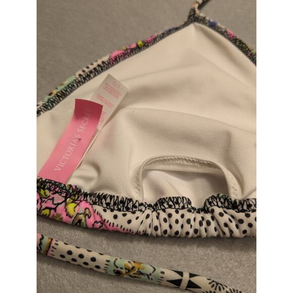 Victoria's‎ Secret Bikini Top Women's Large Boho Print String Y2K EUC - Picture 4 of 14